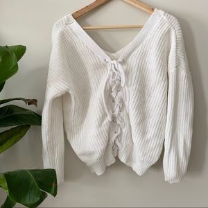 Sweater with Braided Back